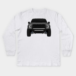 RAPTOR DARK-GREY Kids Long Sleeve T-Shirt